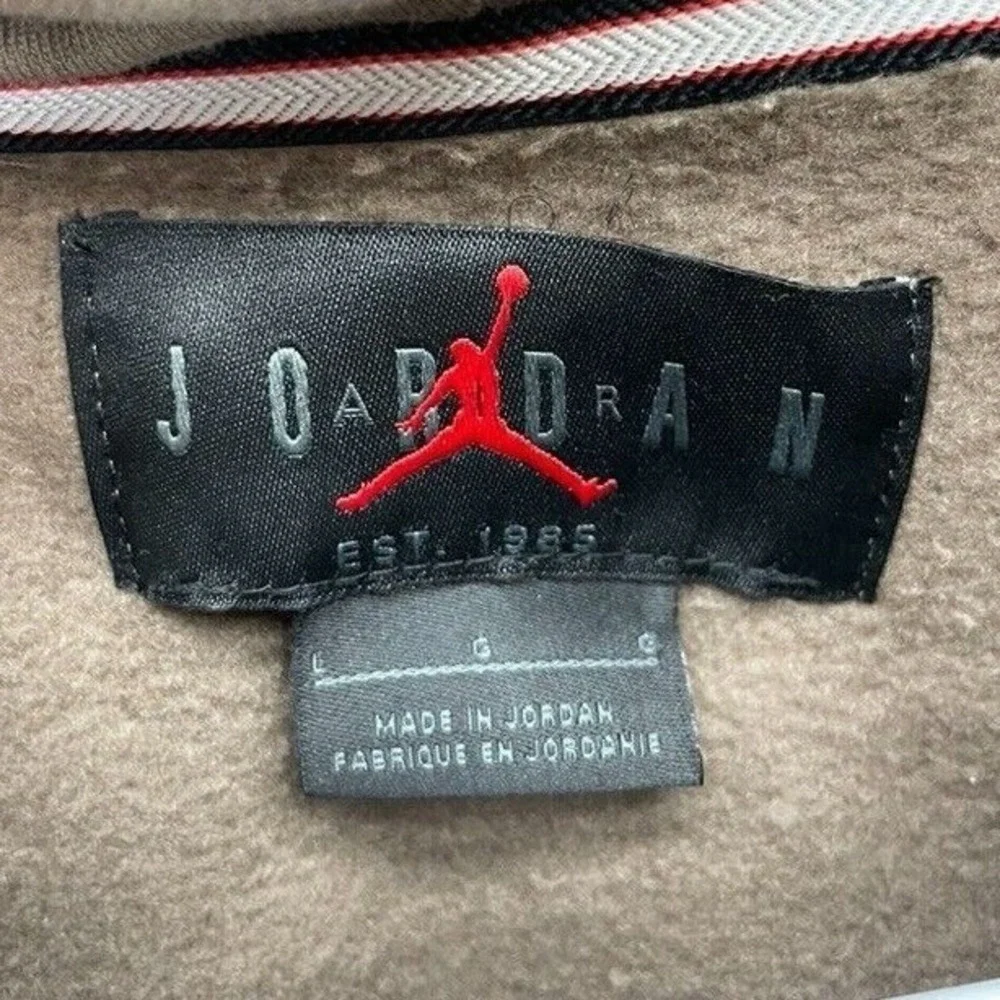 Nike Jordan Artist Series Umar Rashid Hoodie Mens L Brown Fleece Streetwear